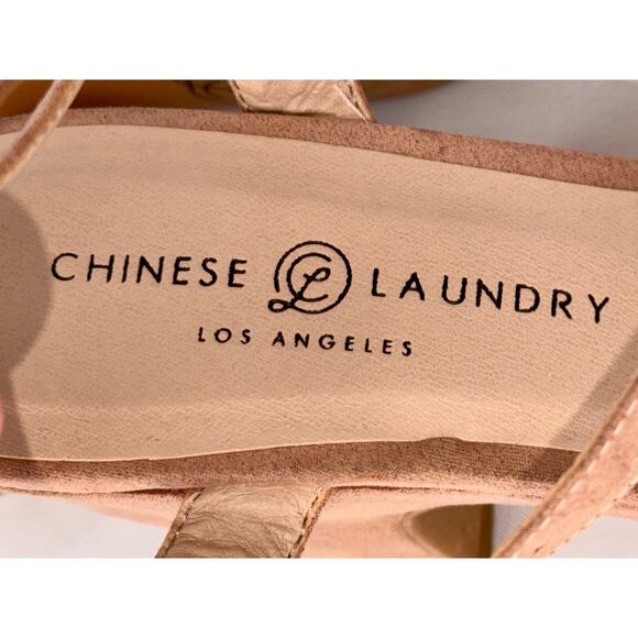 Chinese Laundry Tan Suede Platform Sandals 11M - Picture 7 of 8